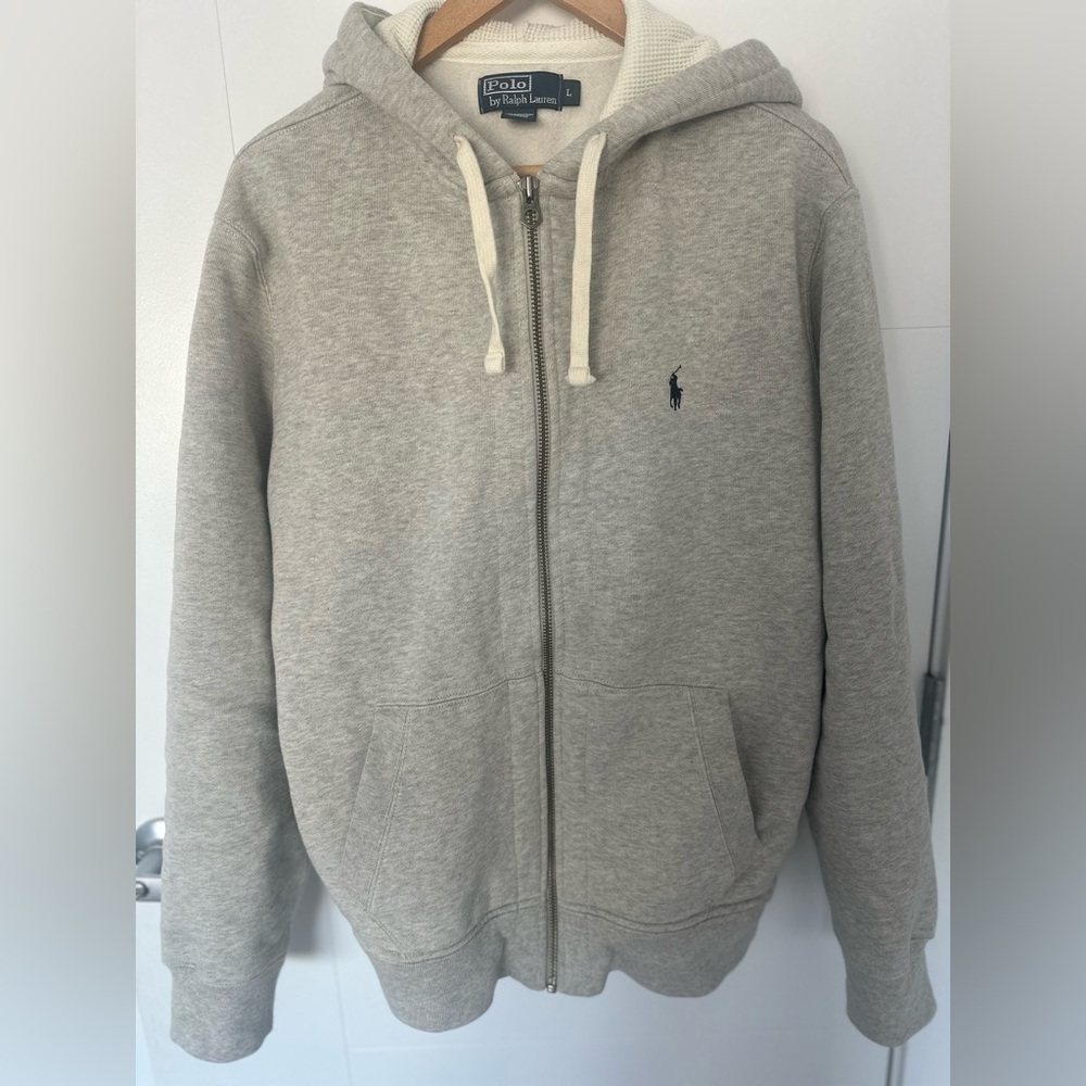 Polo by Ralph Lauren Gray Zip-Up Hoodie Sweatshirt